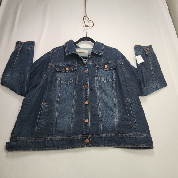 Jou Jou Jackets & Blazers - NWT Jou Jou Indigo Denim Jacket 3XL